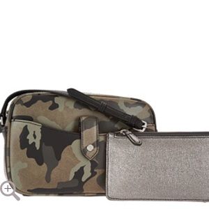 G.I.L.I leather crossbody bag with removable pouch